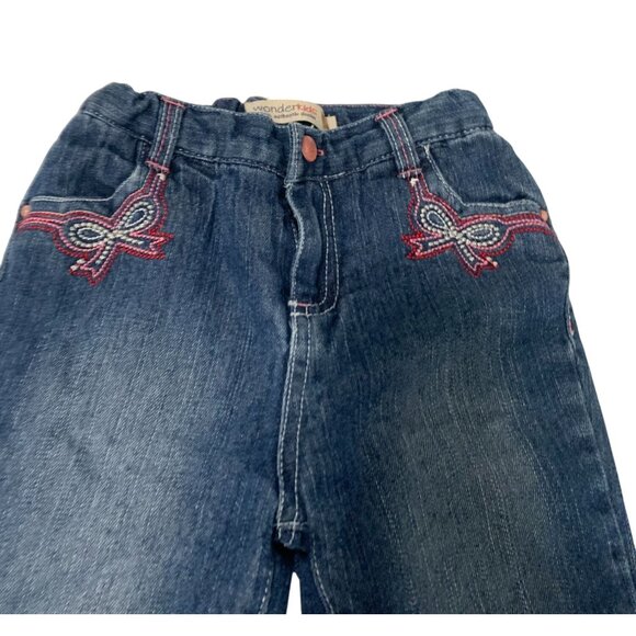 Wonder Kids Girls Infant baby Size 24 months Blue Jeans Fleece Lined Winter Wais - Picture 4 of 5
